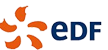 EDF Energy logo — UK energy supplier supporting ECO4 and Great British Insulation Scheme (GBIS) government grants for home insulation and energy efficiency.