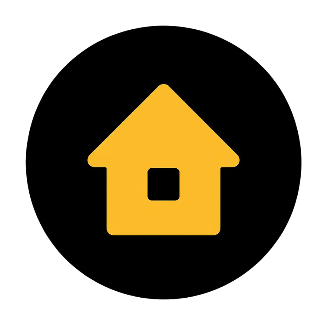 "Yellow house icon representing the ECO4 Scheme for UK homeowners to access free or subsidized home insulation and energy efficiency upgrades.