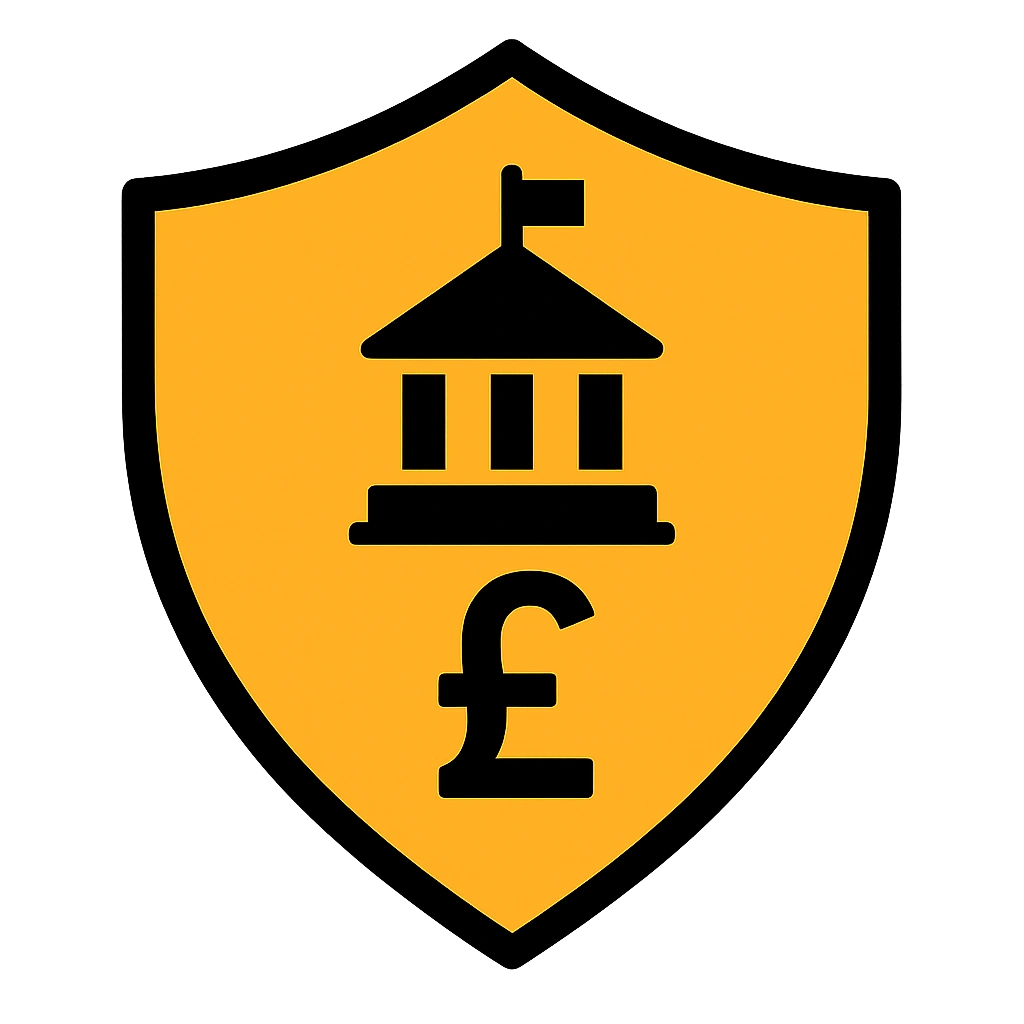 Icon representing government-backed financial support for home insulation and energy efficiency grants in the UK.