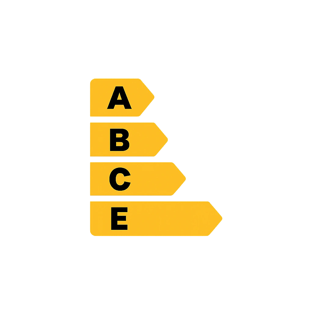 Energy performance chart showing improved EPC rating achieved through loft and wall insulation upgrades in UK homes.